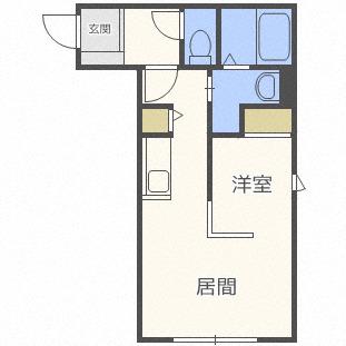 LOASIS(1DK/4階)の間取り写真