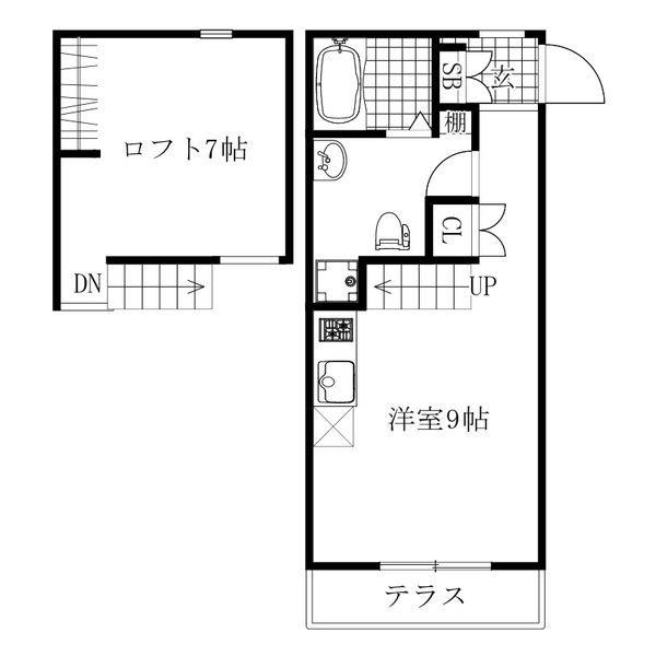 LE COCON 本星崎町II(1SK/1階)の間取り写真