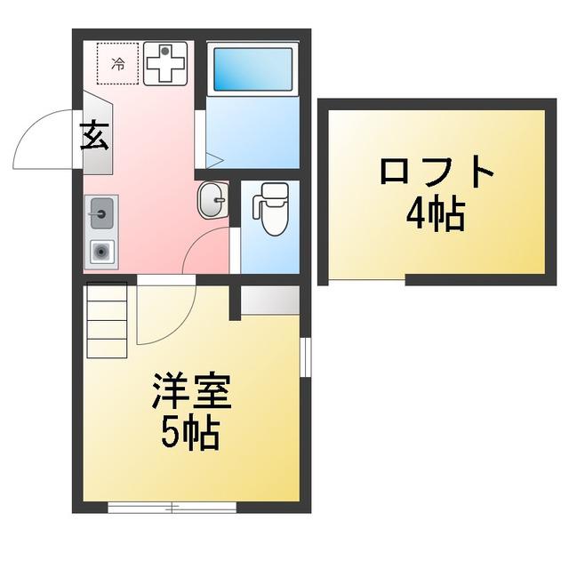 カーサミア追浜(1K/1階)の間取り写真