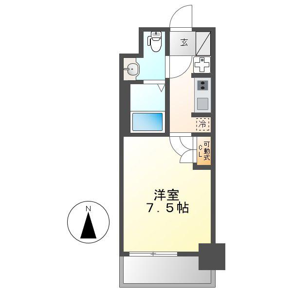 リヴシティ栄参番館(1K/11階)の間取り写真