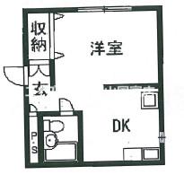 表町 時計館(ワンルーム/5階)の間取り写真