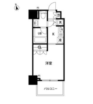セントラル銀座(1K/6階)の間取り写真