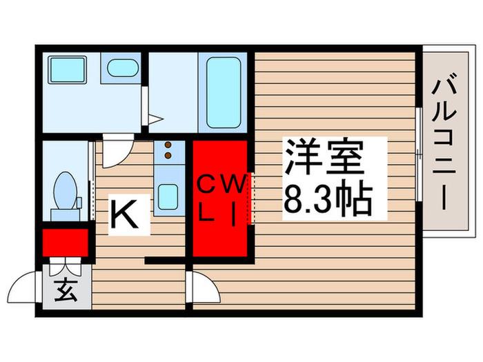 レコルトみのり台(1K/3階)の間取り写真