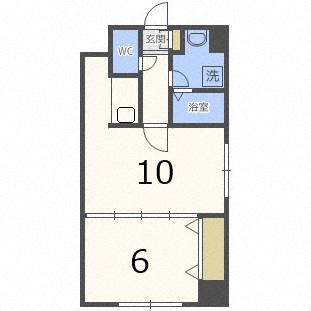 ラポート二十四軒(1LDK/4階)の間取り写真