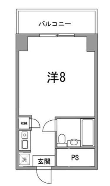 サンバレー赤坂(ワンルーム/5階)の間取り写真