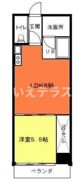 ウィングコート小松(1LDK/9階)の間取り写真