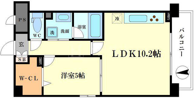 サンクレスト(1LDK/3階)の間取り写真