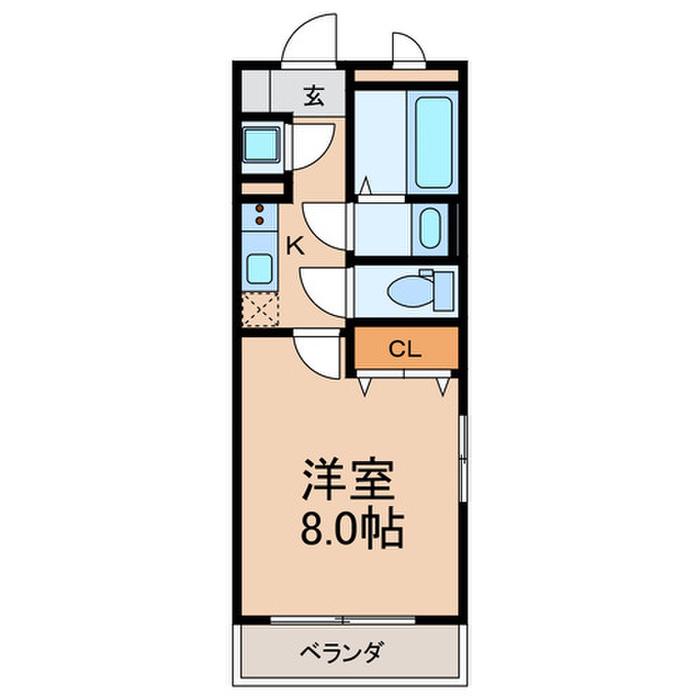 グランメゾン志津(1K/2階)の間取り写真