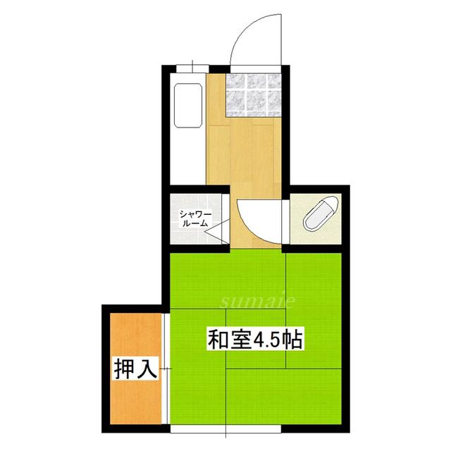 志茂文化アパート(ワンルーム/2階)の間取り写真