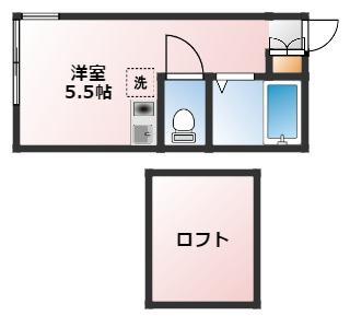 アンフィニ鶴見市場(ワンルーム/2階)の間取り写真