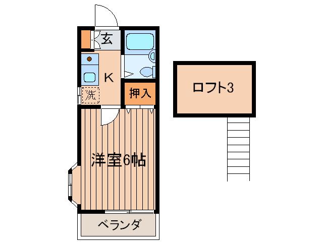 シャルマンひばり(1K/1階)の間取り写真