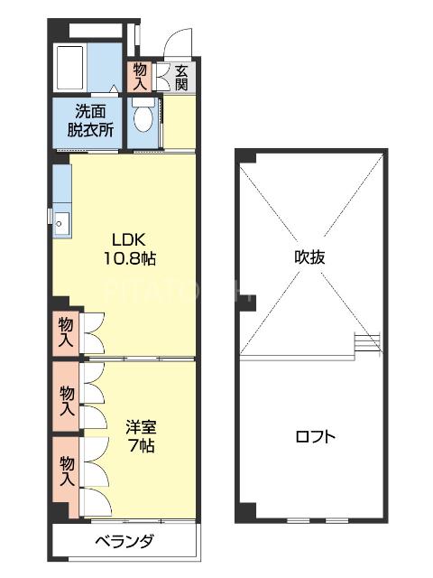ヤマイチPLAZA吉田II(1LDK/3階)の間取り写真