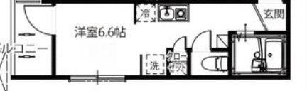 MELDIA大谷口(1K/3階)の間取り写真