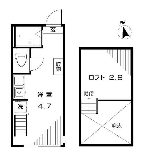 アーバンプレイス要町II(ワンルーム/2階)の間取り写真