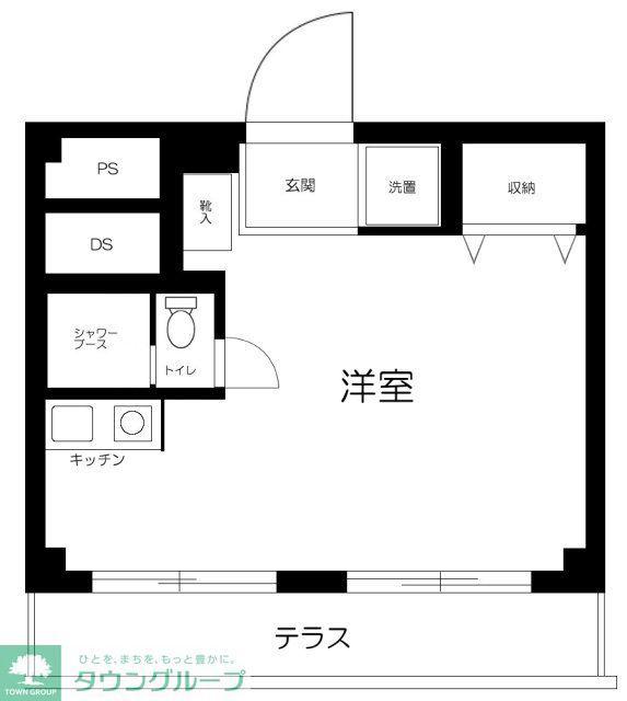 ボーン赤坂(ワンルーム/6階)の間取り写真