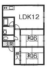 メゾン英(2LDK/2階)の間取り写真