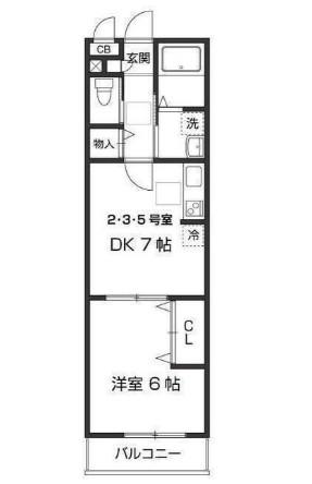 DEAR COURT(1DK/3階)の間取り写真