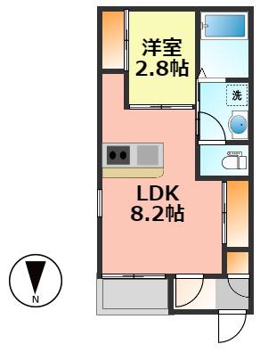 REGALEST浄心(1LDK/2階)の間取り写真