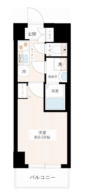 MAXIV八王子DUE(1K/2階)の間取り写真