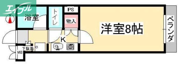 イマージュ・シャトー(1K/9階)の間取り写真