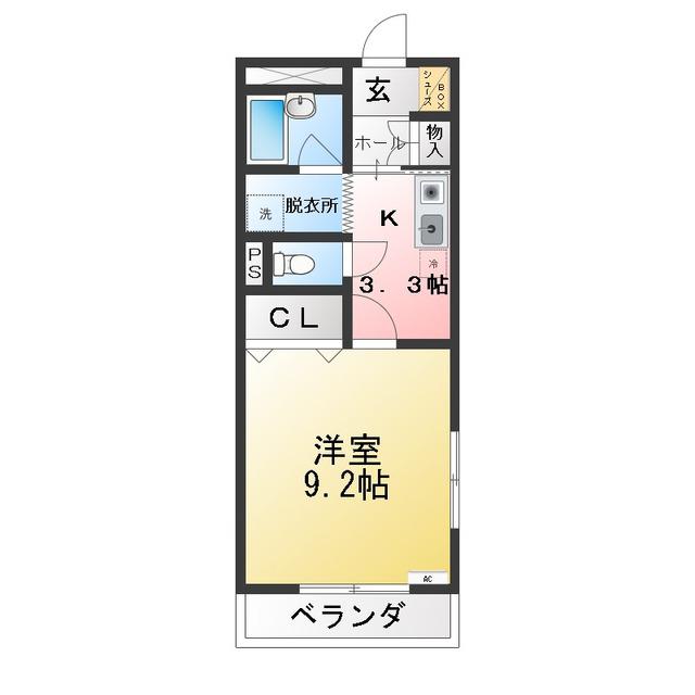 T・Yマンション(1K/1階)の間取り写真