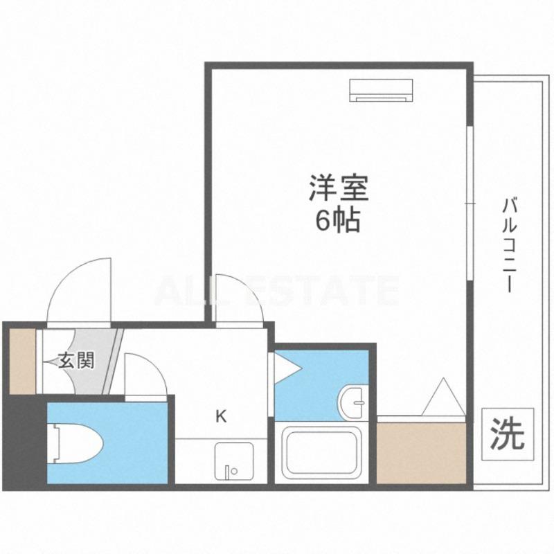 ラフォーレ京橋(1K/3階)の間取り写真