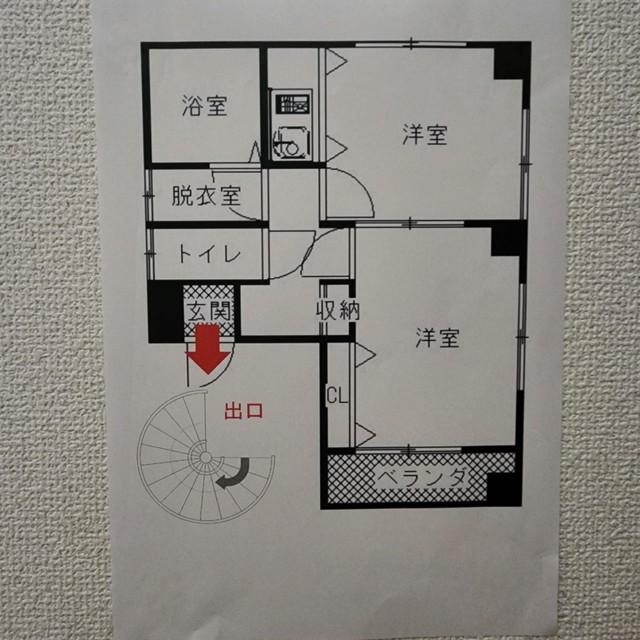 テルコーポ(1DK/3階)の間取り写真