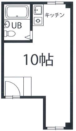 ネイティヴ西宮北口(ワンルーム/1階)の間取り写真