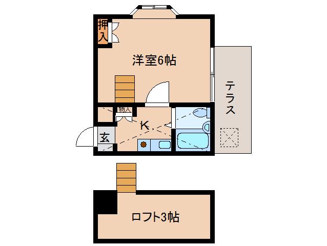 シティパレス奈良町PART1(1K/1階)の間取り写真