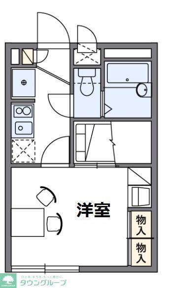 レオパレスピエールA(1K/1階)の間取り写真