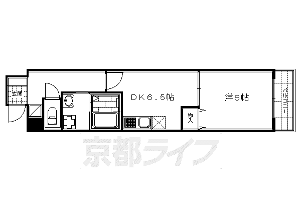 アストラルルームII(1DK/1階)の間取り写真
