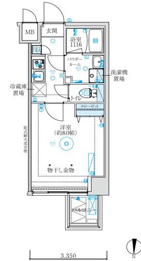 MAXIV練馬TRE(1K/2階)の間取り写真