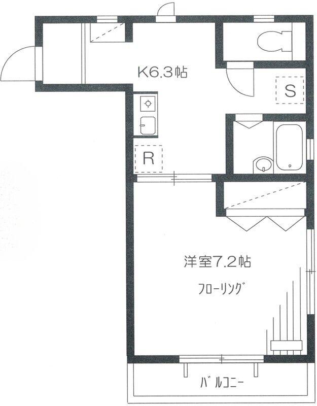 パルデンス要町(1K/2階)の間取り写真