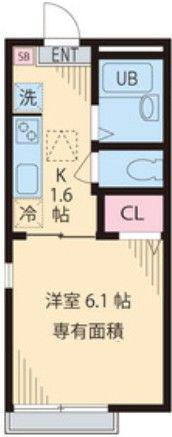TOHMA目白中落合(1K/2階)の間取り写真