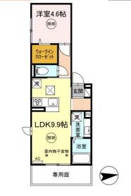 D-ROOM FIRST 大善寺駅前(1LDK/2階)の間取り写真