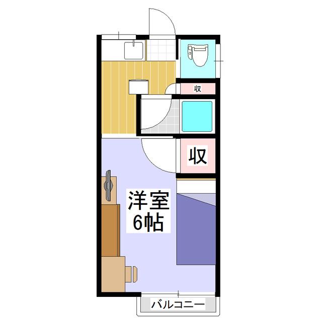 コーポ佐久間(1K/2階)の間取り写真