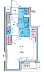 MAXIV亀戸水神GENOVIA SKYGARDEN(1K/3階)の間取り写真