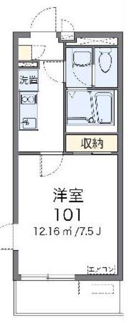 クレイノヴェリテ(1K/2階)の間取り写真