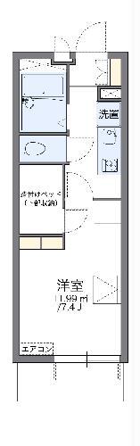 レオパレスキルシェンII(1K/1階)の間取り写真