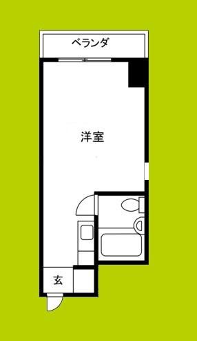 ライオンズマンション日本橋(ワンルーム/2階)の間取り写真