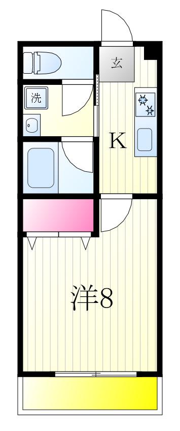 コーポ小林(1K/2階)の間取り写真