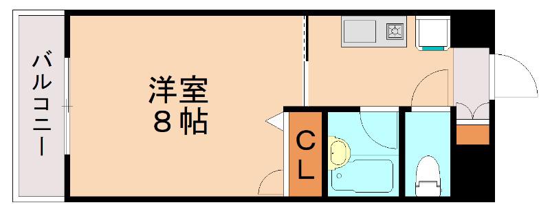 アリターレ博多(1K/5階)の間取り写真