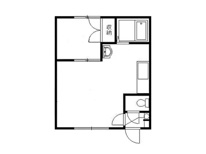 プチメゾンN・4・23(1DK/2階)の間取り写真