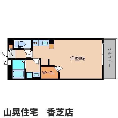 レオネクストエムティ逢坂II(ワンルーム/3階)の間取り写真