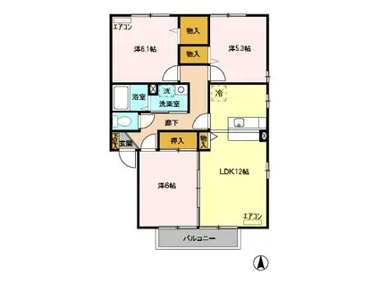 グランフォーレ(3LDK/1階)の間取り写真