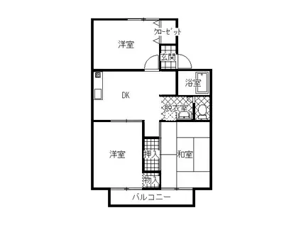 シャルム丸忠(3DK/2階)の間取り写真