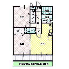 グレースヒルズ II(2LDK/3階)の間取り写真