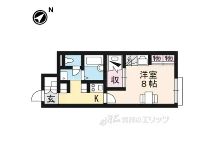 レオパレスパーチェ(1K/1階)の間取り写真