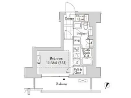 リブクオーレ神保町(1K/11階)の間取り写真