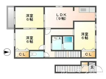 コンフォート大島Ⅴ(3LDK/2階)の間取り写真